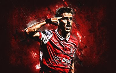 Paulinho, SC Braga, striker, joy, red stone, famous footballers, football, portuguese footballers, grunge, Portugal, Joao Paulo Dias Fernandes