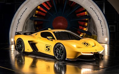 Fittipaldi EF7, 2017, Pininfarina, la Vision Gran Turismo, Jaune supercar
