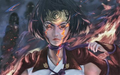 Mumei, darkness, Kabaneri of the Iron Fortress, protagonist, artwork, manga, Hozumi
