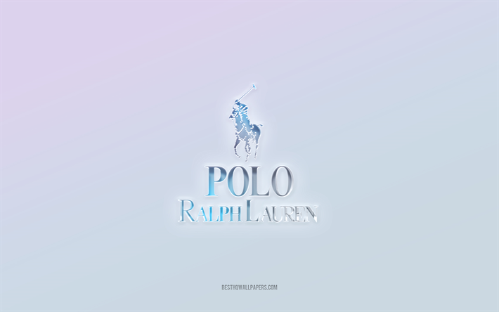 logotipo de polo ralph lauren, texto recortado en 3d, fondo blanco, logotipo de polo ralph lauren en 3d, emblema de polo ralph lauren, polo ralph lauren, logotipo en relieve, emblema de polo ralph lauren en 3d
