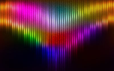 arco iris, 4k, geometr&#237;a, colorido espectro, creatividad, abstracto ondas