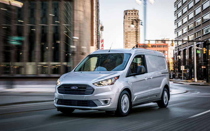 Ford Transit Connect Van, 4k, 2018 cars, minivan, Ford Transit Connect, Ford