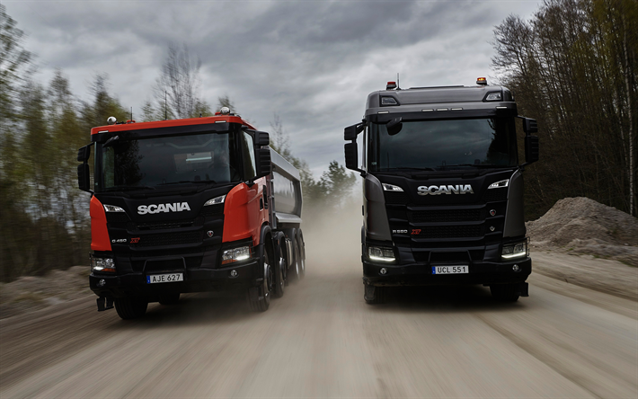 Scania G450, XTデザイン, R580, 新しいトラック, 建設, トラック建設, ダンプトラック, Scania, 4k, トラック