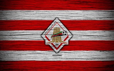 Al Sharjah FC, 4k, logo, UAE League, soccer, football club, UAE, Al Sharjah, creative, wooden texture, FC Al Sharjah