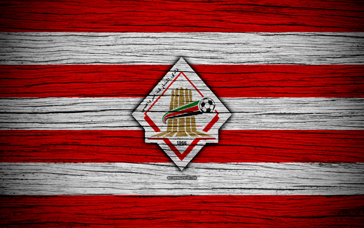 Al Sharjah FC, 4k, logo, UAE League, soccer, football club, UAE, Al Sharjah, creative, wooden texture, FC Al Sharjah