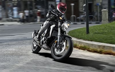 Honda CB300R, 2019, nero nuovo motocicli, moto giapponesi, nero CB300R, Honda