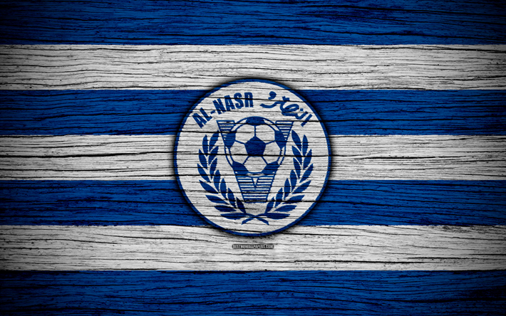 Al Nasr FC, 4k, logo, UAE League, soccer, football club, UAE, Al Nasr, creative, wooden texture, FC Al Nasr