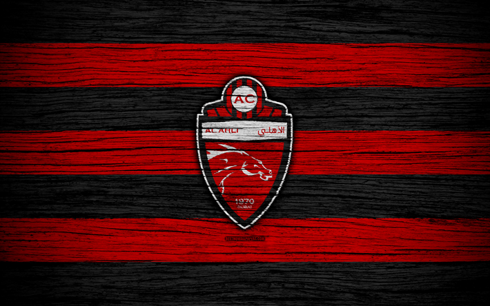 Shabab Al-Ahli FC, 4k, le logo, les &#201;MIRATS arabes unis de la Ligue, football, club de football, &#201;MIRATS arabes unis, Shabab Al-Ahli, cr&#233;ativit&#233;, en bois, texture, FC Shabab Al-Ahli