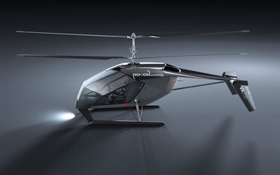 RotorSchmiede VA250, 4k, studio, future helicopters, RotorSchmiede GmbH, de l&#39;aviation civile, VA250, coaxial helicopters