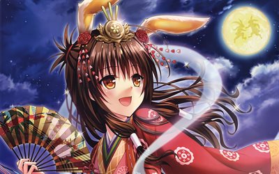 Mikan Yuuki, 4k, Momo Velia Deviluke, girl in kimono, To LOVE-Ru, artwork, Yuki Mikan, manga, princess