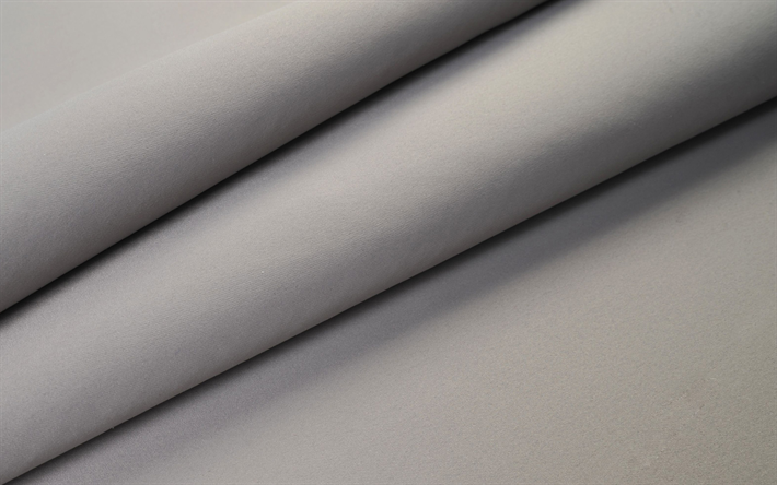 Polyester texture, gris texture de tissu, tissu avec des vagues, polyester, toile grise de fond, gris tissu de fond