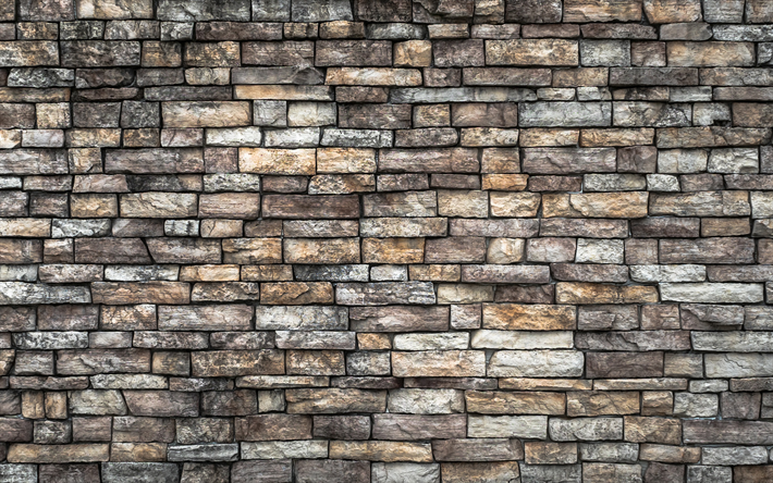 parede de pedra, macro, pedra texturas, parede, cinza parede de pedra, pedra cinza de fundo, close-up, pedra fundos