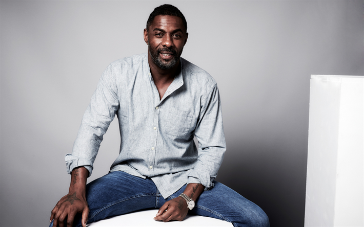 Idris Elba, İngiliz oyuncu, fotoğraf &#231;ekimi, &#252;nl&#252; akt&#246;r, g&#252;l&#252;mseme, portre, İdris Elba Akuna