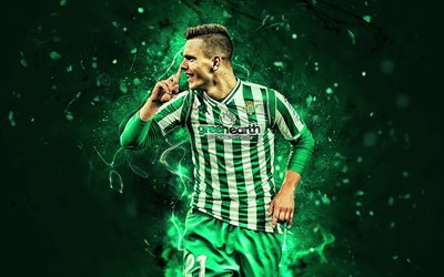 Giovani Lo Celso, joy, argentine footballers, Real Betis FC, midfielder, La Liga, Tonny Sanabria, football, neon lights, soccer, LaLiga, Spain