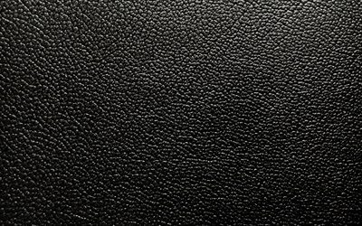 black leather texture, 4k, leather textures, close-up, black backgrounds, leather backgrounds, macro, leather