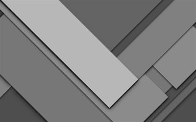 4k, materiale grigio design, android, linee grigie, lecca-lecca, forme geometriche, creativo, strisce, geometria, sfondo grigio, materiale design