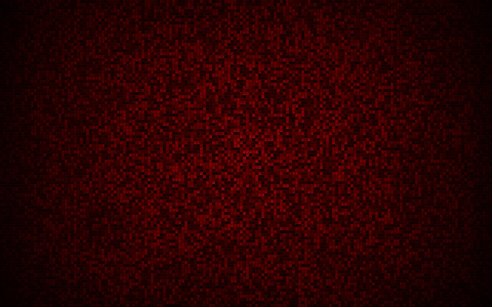 rouge pixel de la texture, de carr&#233;s rouges texture, le pixel d&#39;arri&#232;re-plan, le vert des petits carreaux texture, cr&#233;atif, fond rouge, rouge fond abstrait