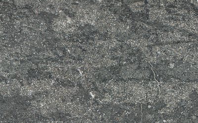 グレーのアスファルトの質感, 旧アスファルトひび割れ, 石背景, アスファルトの背景