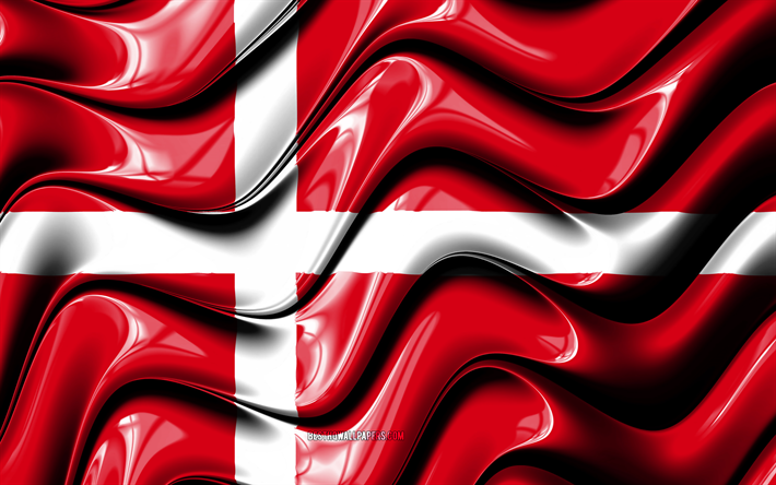 Download Wallpapers Danish Flag 4k Europe National Symbols Flag Of Denmark 3d Art Denmark