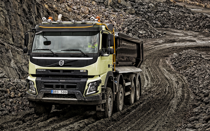 Volvo FMX, 2019, camion minier, dumper, nouveau FMX, su&#233;dois de camions, Volvo