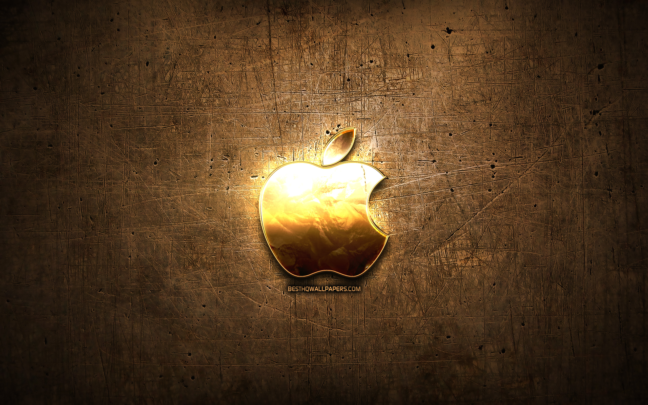 Золотой логотип Apple