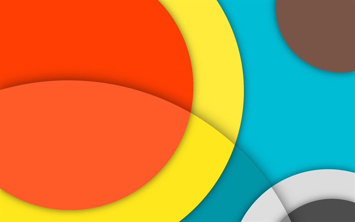geometric shapes, colorful circles, android, lines, lollipop, material design, geometry, creative, strips, colorful backgrounds, abstract art