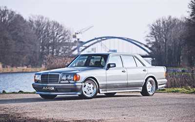 56 AMG 560 SEL, 4k, tuning, 1989 otomobil, Mercedes-Benz W126 Mercedes-Benz 560 SEL AMG, V126 E, Alman otomobil, Mercedes