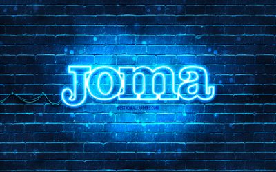 شعار Joma الأزرق, 4 ك, الطوب الأزرق, شعار Joma, الماركات الرياضية, شعار Joma النيون, جوما