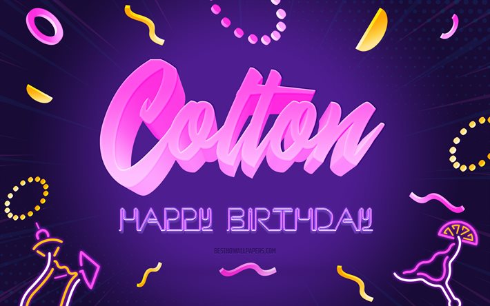 Joyeux anniversaire Colton, 4k, Purple Party Background, Colton, art cr&#233;atif, Colton nom, Colton Birthday, Birthday Party Background