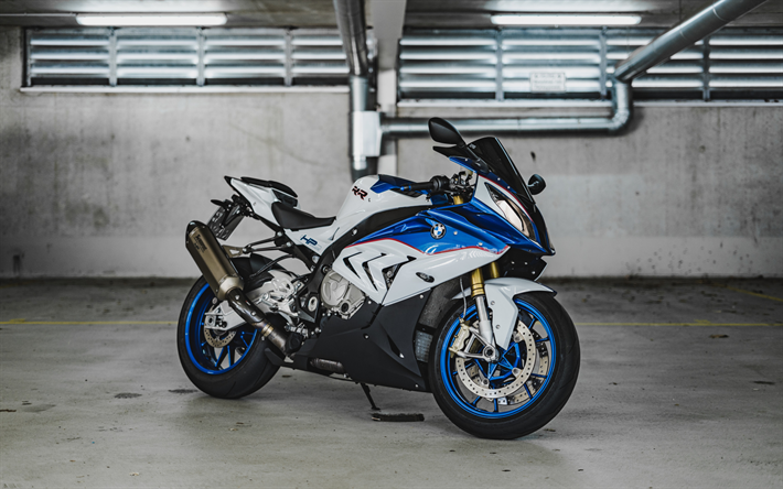2022, BMW S1000 RR, front view, exterior, white blue S1000 RR, German sportbikes, S1000RR, German motorcycles, BMW