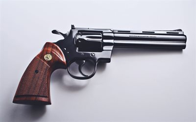 colt python, primo piano, revolver a sei colpi, combat magnum, 357 magnum, revolver, colts manufacturing company