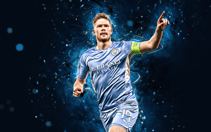 Download Imagens Kevin De Bruyne K O Manchester City Fc Luzes De Neon Azuis De Bruyne