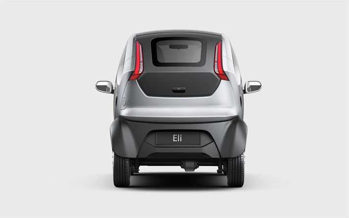 Eliゼロ, 2018, 4k, 外装リヤビュー, 二人乗り移動装置, ゃ, 電気自動車, 車の未来