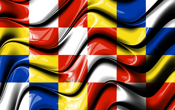 antwerp flagge, 4k, provinzen von belgien, landkreise, flagge antwerpen, 3d-kunst, antwerpen, die belgischen provinzen antwerpen 3d flagge, belgien, europa