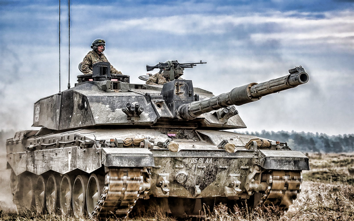 challenger 2, british main battle tank, moderne gepanzerte fahrzeuge, panzer, united kingdom, grossbritannien