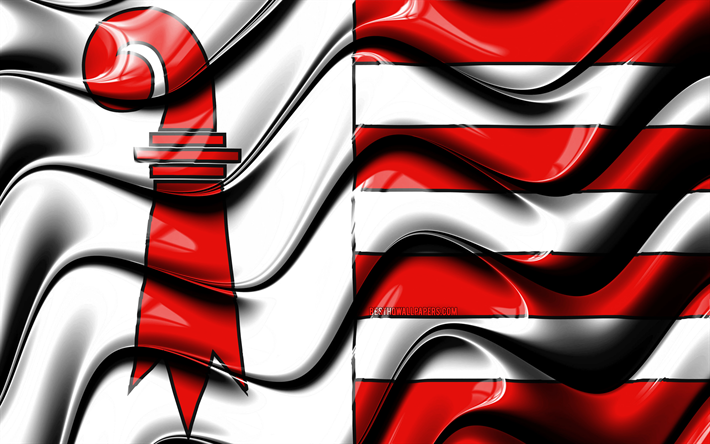 Jura bandeira, 4k, Cant&#245;es da Su&#237;&#231;a, distritos administrativos, Bandeira da Jura, Arte 3D, Jura, cant&#245;es su&#237;&#231;os, Jura 3D bandeira, Su&#237;&#231;a, Europa