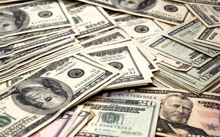 pengar, amerikanska dollar, valuta, finansiering begrepp, pengar konsistens, bakgrund med dollar