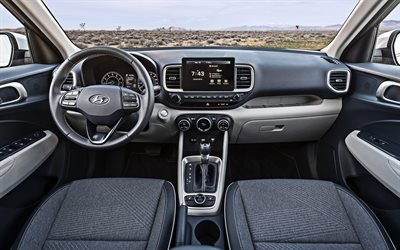 Hyundai Luogo, 2019, interno, vista interna, pannello frontale, crossover compatto, nuova Sede 2019, coreano auto, Hyundai