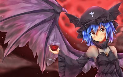 Remilia Scarlet, antagonist, Touhou characters, manga, dark angel, Remiria Sukaretto, Touhou