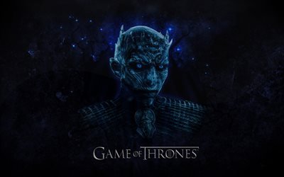 Game of Thrones 4, 2019, S&#228;song 8, 4k, promo, tecken, Natten King, White Walkers