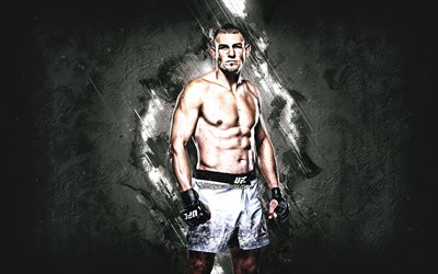 Dustin Jacoby, MMA, UFC, American fighter, gray stone background, Dustin Jacoby art, Ultimate Fighting Championship