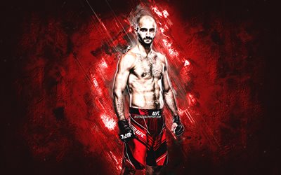 Giga Chikadze, MMA, UFC, Georgian fighter, red stone background, Giga Chikadze art, Ultimate Fighting Championship