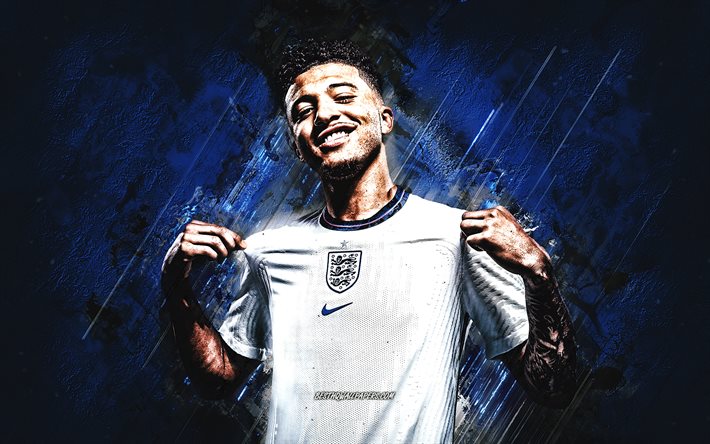 Jadon Sancho, &#233;quipe nationale de football d&#39;Angleterre, portrait, footballeur anglais, Angleterre, soccer