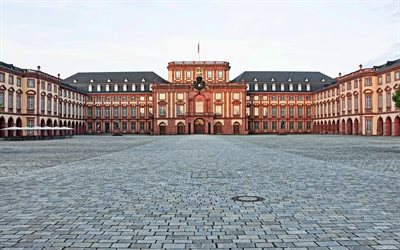 Mannheim Baroque Palace, 4k, cityscapes, Mannheim, german cities, Europe, Germany, Cities of Germany, Mannheim Germany