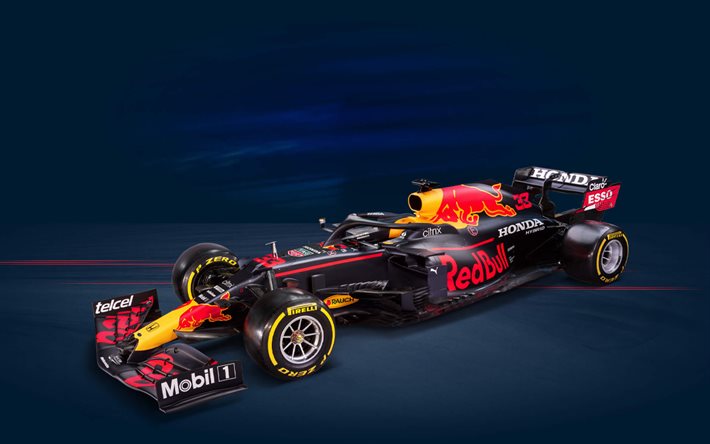 Red Bull Racing RB16B, st&#252;dyo, 2021 F1 arabaları, Formula 1, spor arabaları, Red Bull Racing Honda, yeni RB16B, F1, Red Bull Racing 2021, F1 arabaları