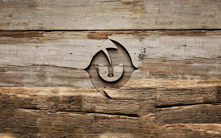 Logo en bois de Paulo Dybala, 4k, arri&#232;re-plans en bois, r&#233;seau social, logo de Paulo Dybala, cr&#233;atif, sculpture sur bois, Paulo Dybala