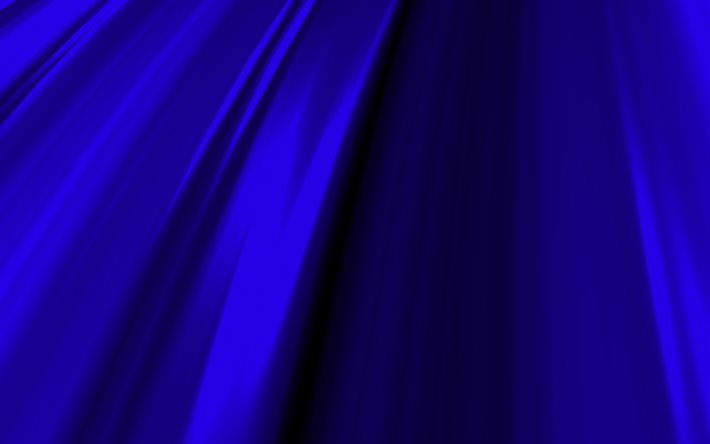 ダークブルーの3D波, 4K, 波状のパターン, ダークブルーの抽象的な波, 濃い青の波状の背景, 3D波, 波のある背景, 濃い青の背景, 波のテクスチャ
