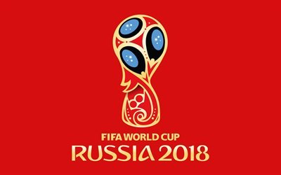 Copa Mundial de la FIFA 2018, 4k, Rusia 2018, m&#237;nimo, Copa Mundial de la FIFA Rusia 2018, el f&#250;tbol, la FIFA, el logotipo de la Copa Mundial de F&#250;tbol de 2018, creativo