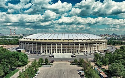 Luzhniki Stadium, Moskva, Ryssland, sommar, football stadium, sports complex, Vm 2018, Ryssland 2018, 21-Vm, Luzhniki Os-Sport Complex