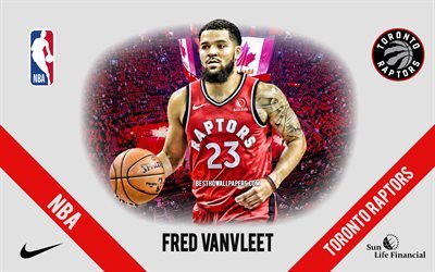 Fred VanVleet, Toronto Raptors, American Basketball Player, NBA, portrait, USA, basketball, Scotiabank Arena, Toronto Raptors logo, Fredderick Edmund VanVleet Sr